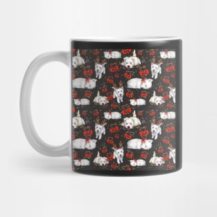 Christmas Westies black pattern Mug